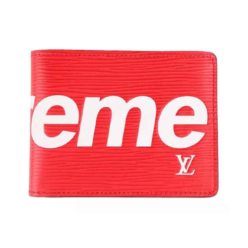 LV suprema co-branded red short wallet