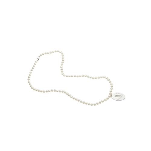 Return to Tiffany Oval Tag Pearl Necklace Supreme Tiffany & Co.